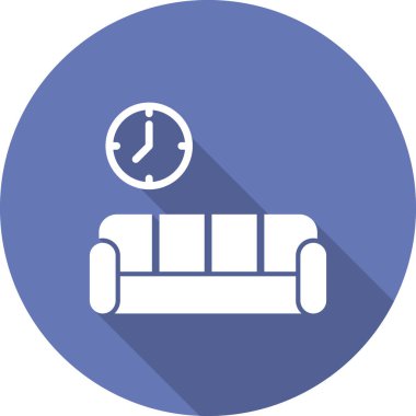 Bekleme odası. Web simgesi basit illüstrasyon