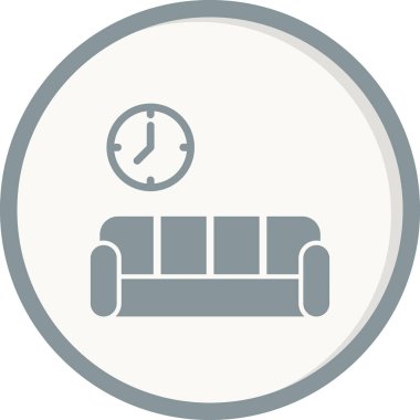 Bekleme odası. Web simgesi basit illüstrasyon