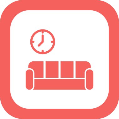Bekleme odası. Web simgesi basit illüstrasyon