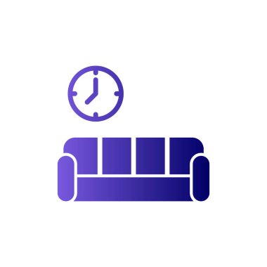 Bekleme odası. Web simgesi basit illüstrasyon