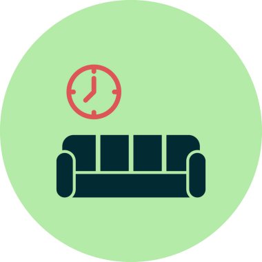 Bekleme odası. Web simgesi basit illüstrasyon