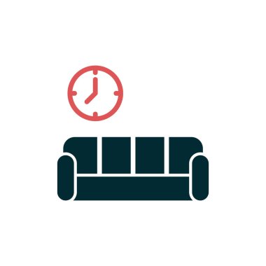 Bekleme odası. Web simgesi basit illüstrasyon