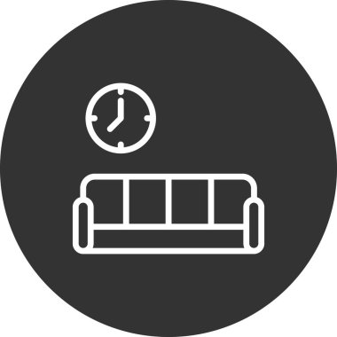 Bekleme odası. Web simgesi basit illüstrasyon