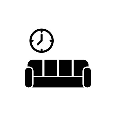 Bekleme odası. Web simgesi basit illüstrasyon