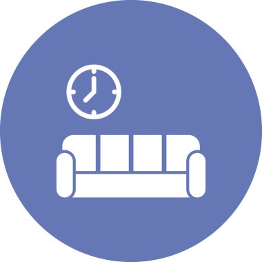 Bekleme odası. Web simgesi basit illüstrasyon