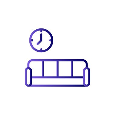 Bekleme odası. Web simgesi basit illüstrasyon