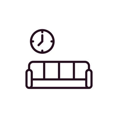 Bekleme odası. Web simgesi basit illüstrasyon