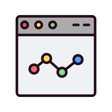 Web tarayıcı, basit vektör illüstrasyon tasarımı