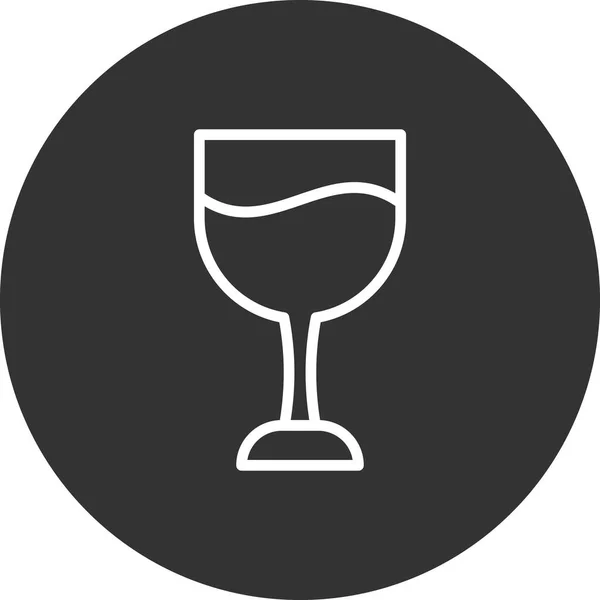 Copo Vinho Ilustração Simples — Vetor de Stock