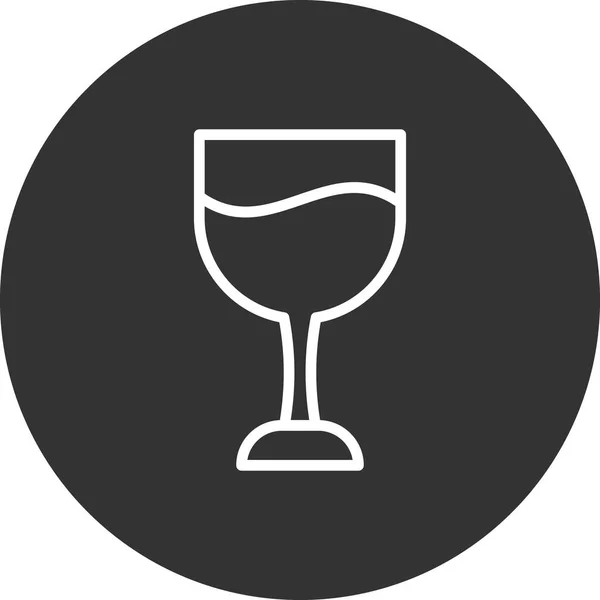 Copa Vino Ilustración Simple — Archivo Imágenes Vectoriales