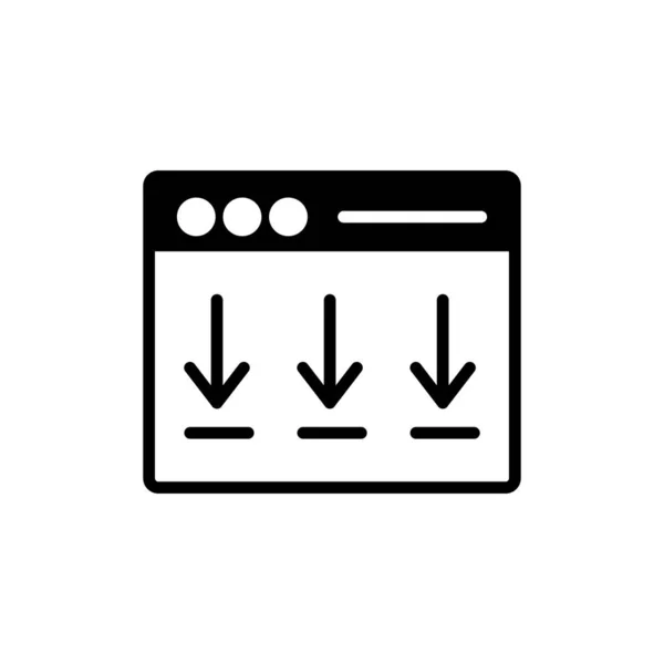 Landing Page Web Icon Vektor Illustration — Stockvektor