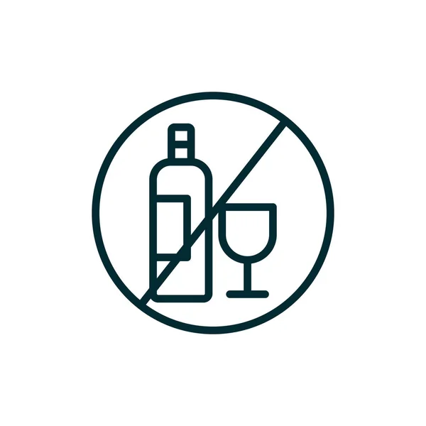 Geen Alcohol Vector Icon — Stockvector