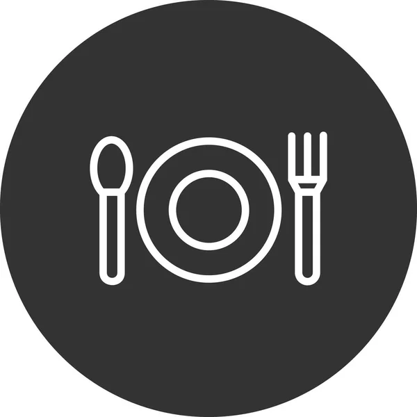 Icono Del Restaurante Vector Ilustración — Archivo Imágenes Vectoriales