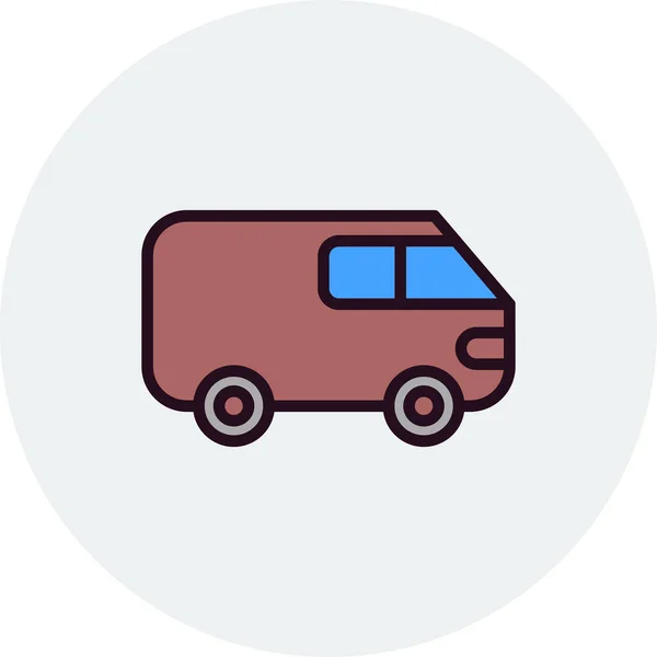 Transport Web Icon Simple Illustration Van — стоковый вектор