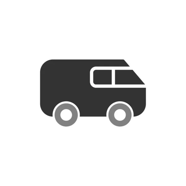 Transport Webb Ikon Enkel Illustration Van — Stock vektor