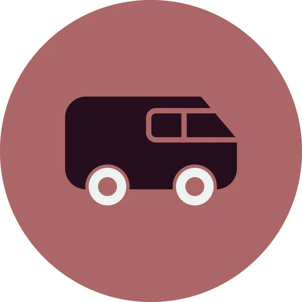 Transporte Ícone Web Ilustração Simples Carrinha —  Vetores de Stock