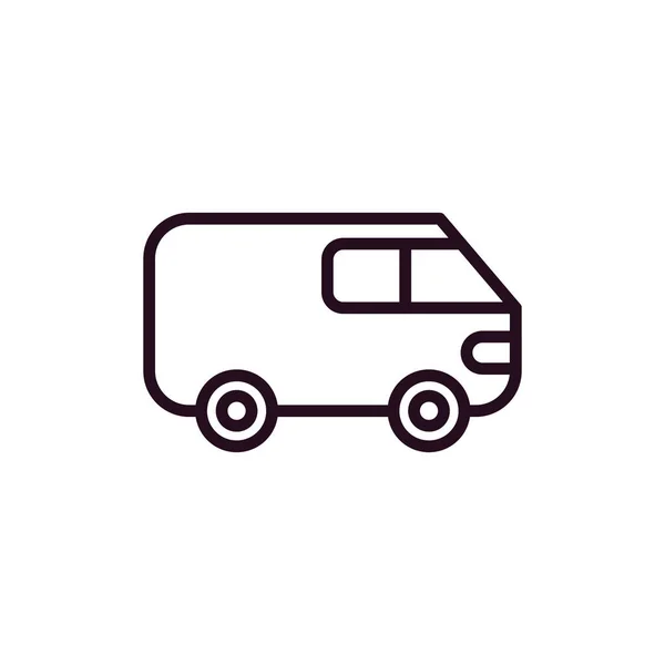 Transporte Icono Web Ilustración Simple Van — Archivo Imágenes Vectoriales