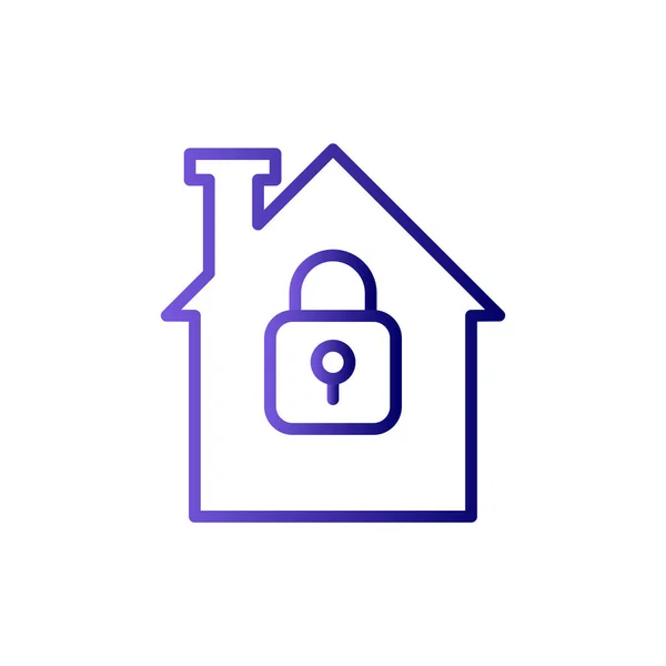 Secured Home Icon Vector Illustration — Stock vektor