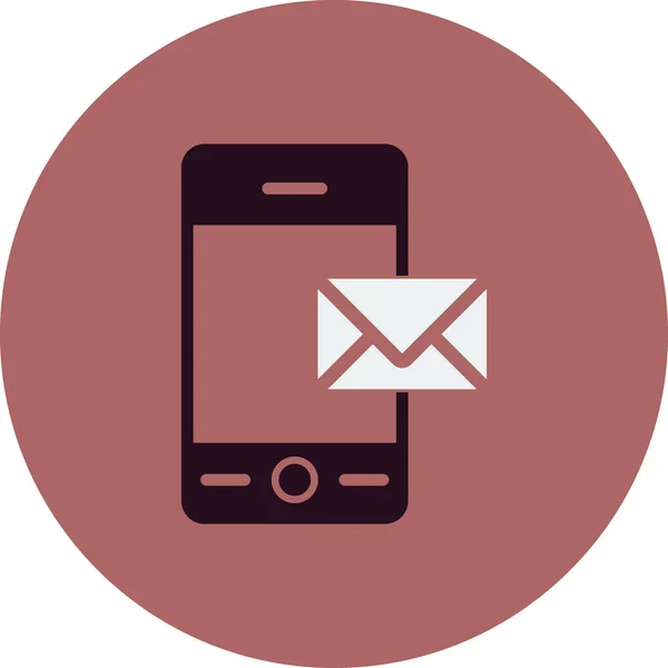 Mobile Phone Icon Vector Illustration Mail — стоковый вектор