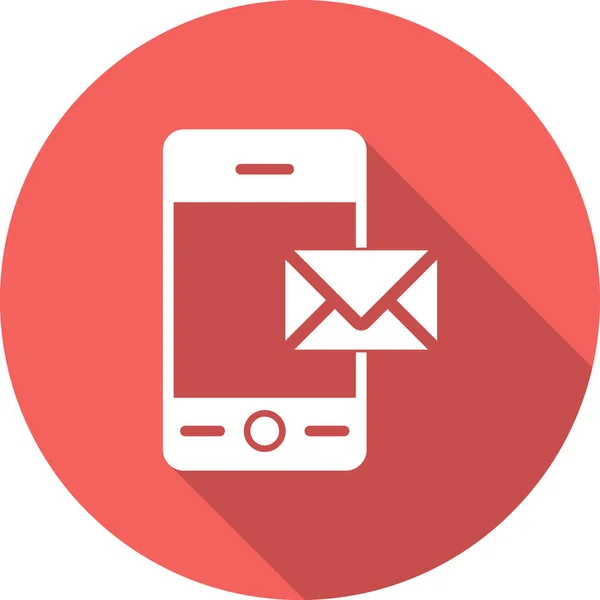 Mobile Phone Icon Vector Illustration Mail — стоковый вектор