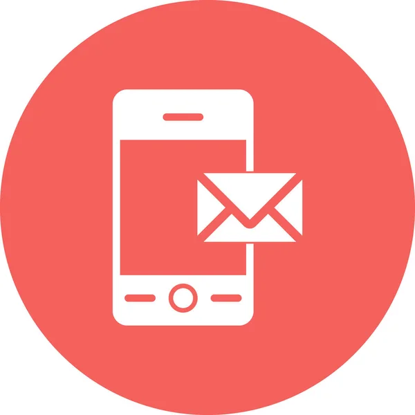 Mobile Phone Icon Vector Illustration Mail — стоковый вектор