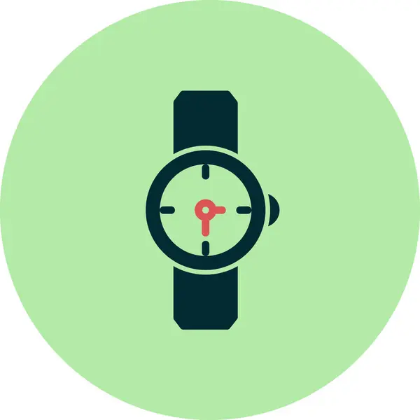 Vector Horloge Pictogram Illustratie — Stockvector