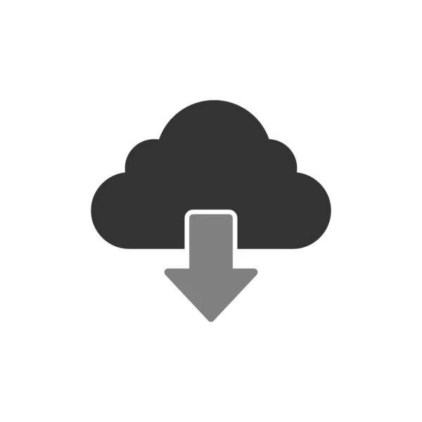 Descarga Nube Icono Web Ilustración Simple — Vector de stock