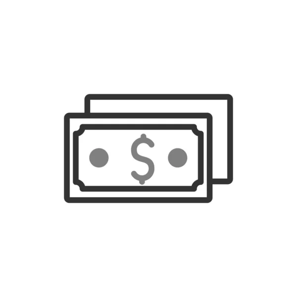 Dollaro Icona Web Semplice Illustrazione — Vettoriale Stock