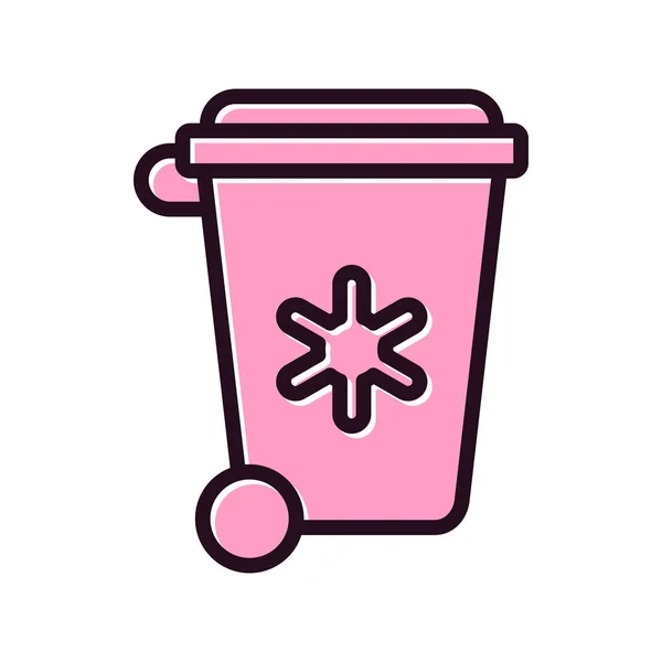 Ilustração Vetorial Ícone Dustbin — Vetor de Stock