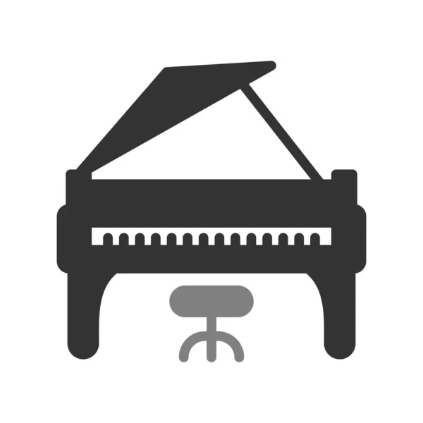 Vector Illustration Modern Grand Piano Icon — Wektor stockowy