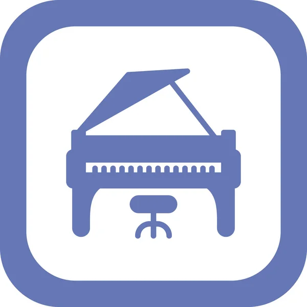 Vector Illustration Modern Grand Piano Icon — Wektor stockowy