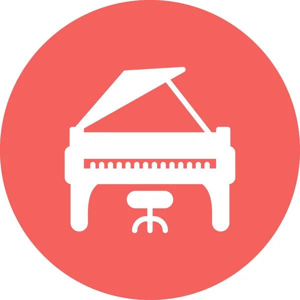 Vector Illustration Modern Grand Piano Icon — стоковый вектор