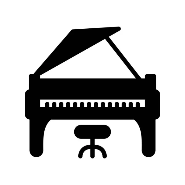 Vector Illustration Modern Grand Piano Icon — Wektor stockowy