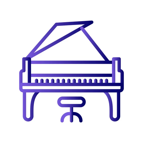 Vector Illustration Modern Grand Piano Icon — Wektor stockowy