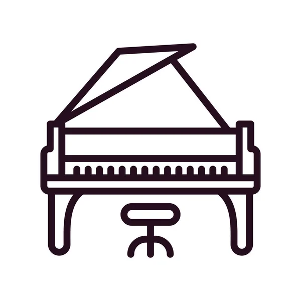 Illustration Vectorielle Icône Moderne Piano Queue — Image vectorielle