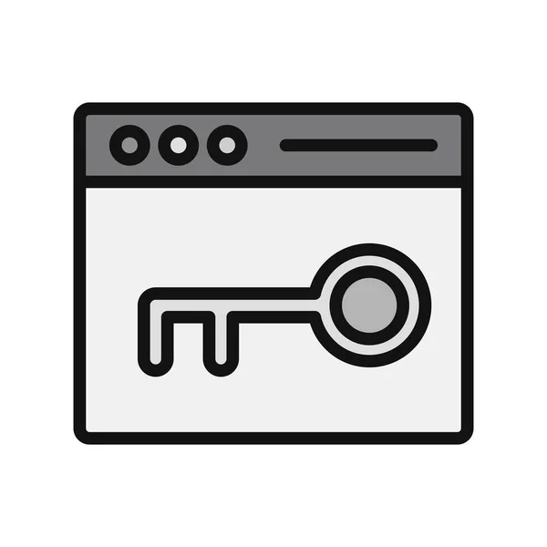 Keyword Web Icon Simple Illustration — Stock Vector