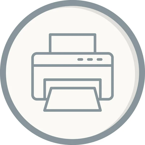 Druckersymbol Einfache Illustration Von Computervektorsymbolen Für Webdesign — Stockvektor