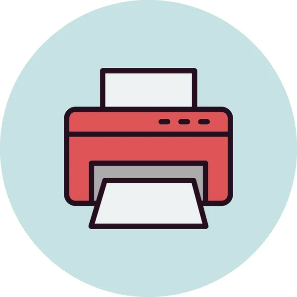 Printer Icon Simple Illustration Computer Vector Icons Web Design — Stockvektor