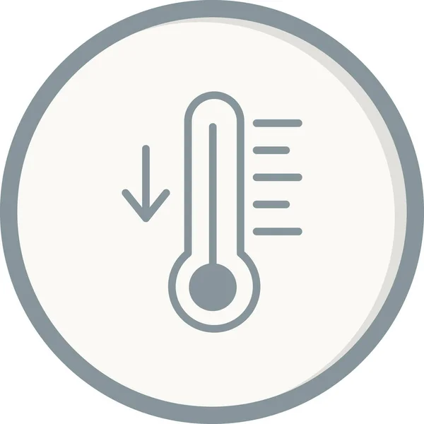 Teplota Jednoduchá Ilustrace Webové Ikony — Stockový vektor