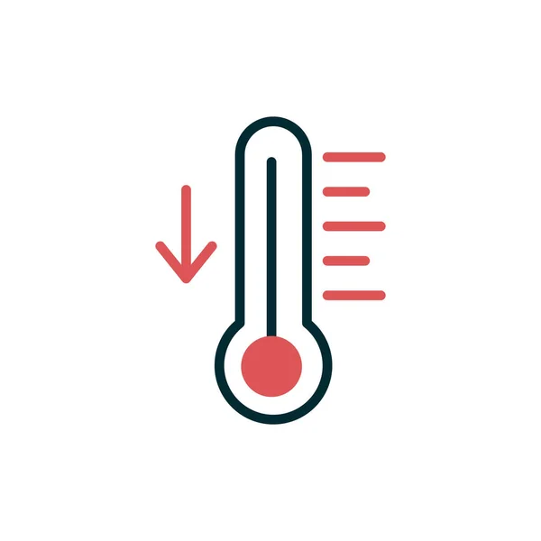 Temperatura Icono Web Ilustración Simple — Vector de stock