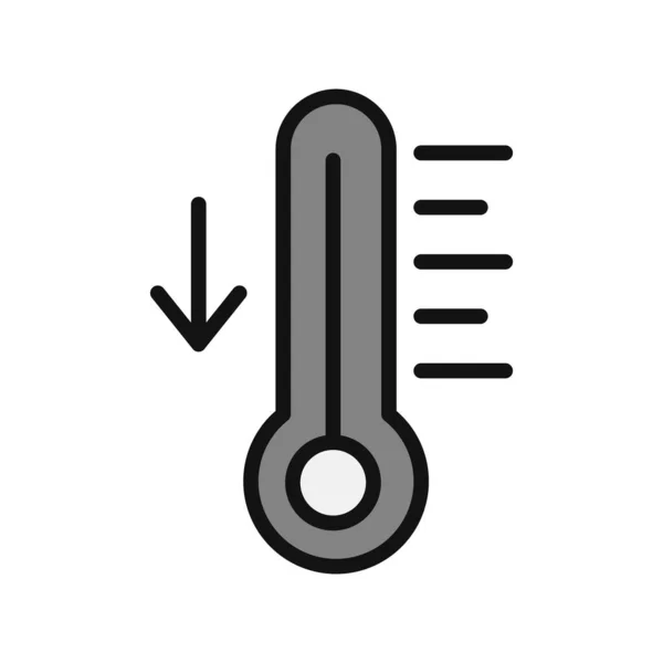 Temperatura Ícone Web Ilustração Simples — Vetor de Stock
