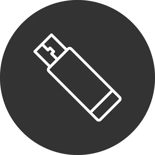 Usb Drive Web Icon Vector Illustration — стоковый вектор