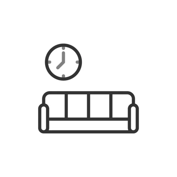 Waiting Room Web Icon Simple Illustration — ストックベクタ