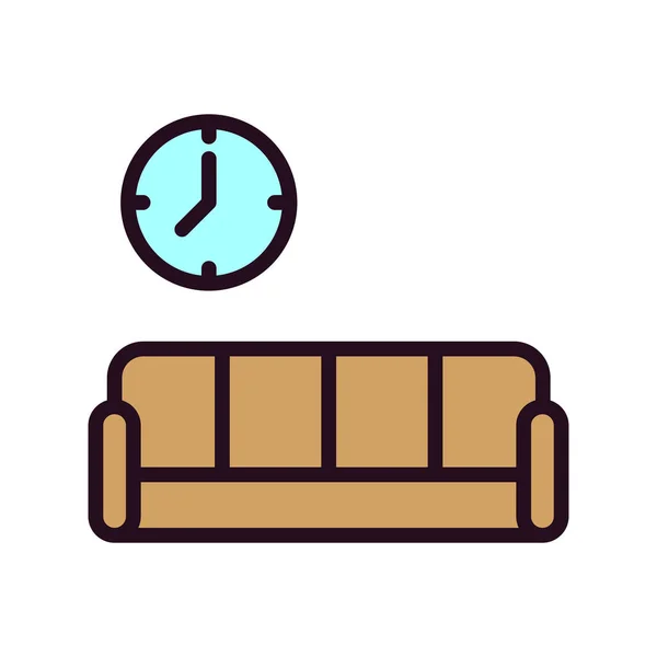 Waiting Room Web Icon Simple Illustration — Vetor de Stock