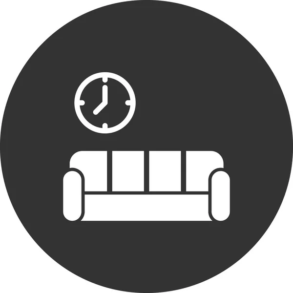 Waiting Room Web Icon Simple Illustration — Vetor de Stock