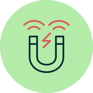 Mıknatıs simgesini, basit vektör çizim