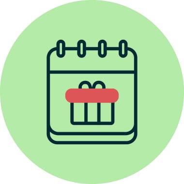 Hediye simgesinin vektör illüstrasyonu