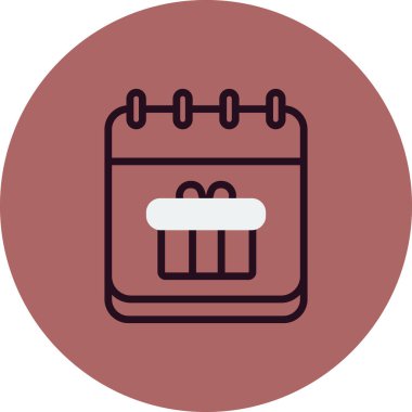 Hediye simgesinin vektör illüstrasyonu