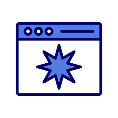 Tarayıcı. Web simgesi basit bir illüstrasyon. Sayfa Kalitesi 