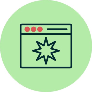 Tarayıcı. Web simgesi basit bir illüstrasyon. Sayfa Kalitesi 